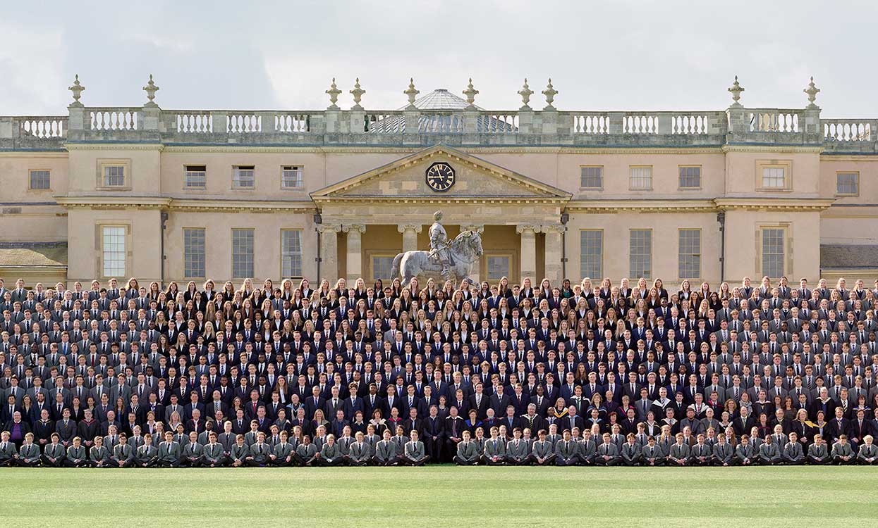 Whole school photograph with school building in background
